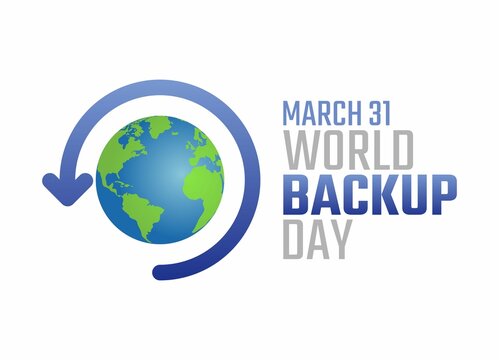 vector graphic of world backup day good for world backup day celebration. flat design. flyer design.flat illustration.