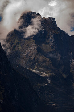The severe mountain ridges at Grasberg Mine