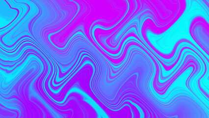 Psychedelic colored abstract background. Liquid flowing paint in purple and blue colors on a bright surface. Spectacular, bright happy backdrop concept