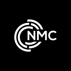 NMC letter logo design on black background. NMC creative initials letter logo concept. NMC letter design.
