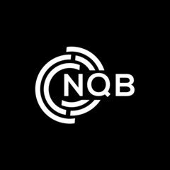 Fototapeta premium NQB letter logo design. NQB monogram initials letter logo concept. NQB letter design in black background.