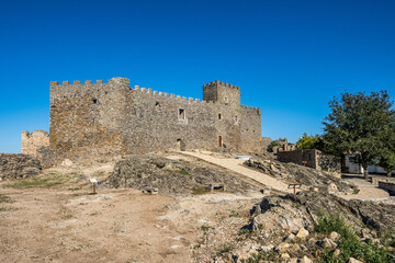 Fototapeta na wymiar The ancient castle of montanchez near Caceres, Extremadura, Spain