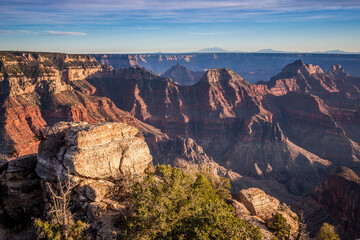 North Rim Sunset at Bright Angel Point, Grand Canyon National Park, Arizona