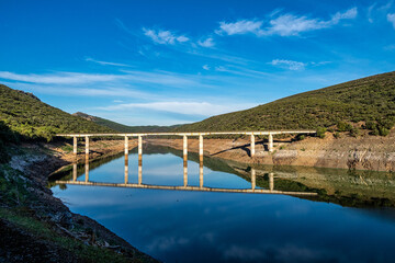 Landscape view of Monfrague National Park. Caceres, Extremadura, Spain