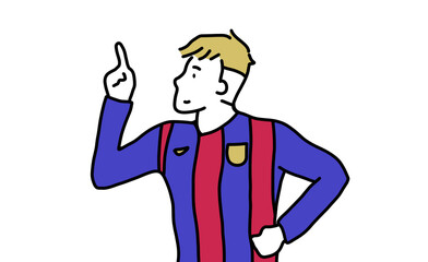 スポーツ選手がポーズをしているイラスト。