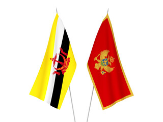 Montenegro and Brunei flags