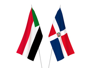 Sudan and Dominican Republic flags