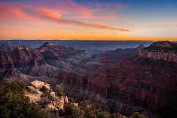 Poster North Rim Sunset at Bright Angel Point, Grand Canyon National Park, Arizona © Stephen