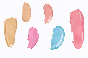 Fototapeta premium on a white background with make-up paints