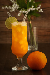 Non alcoholic orange coctail