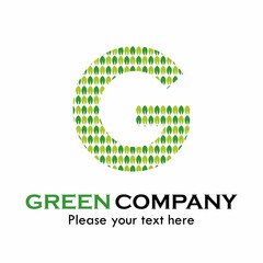 Letter g with leaf logo template illustration