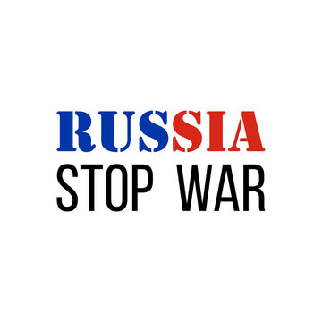 Stop Putin Stop War Banner. International protest, Stop the war against Ukraine. Vector illustration