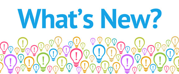 Whats New Colorful Bulbs With Text 