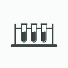 Medical, laboratory tube, test isolated icon vector.