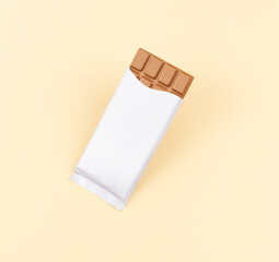 chocolate bar on a white background