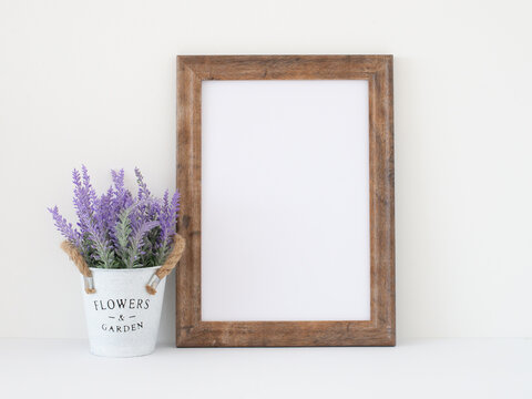 A4 frame mockup with white background