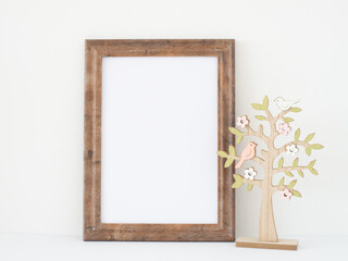 A4 frame mockup with white background