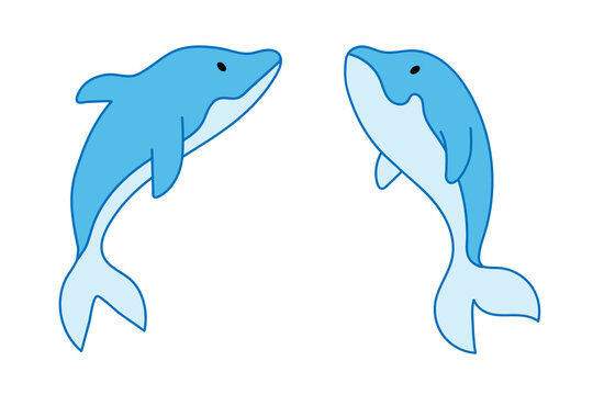set of two dolphins 