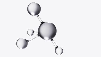 Molecule isolated on white background. 3d Illustration