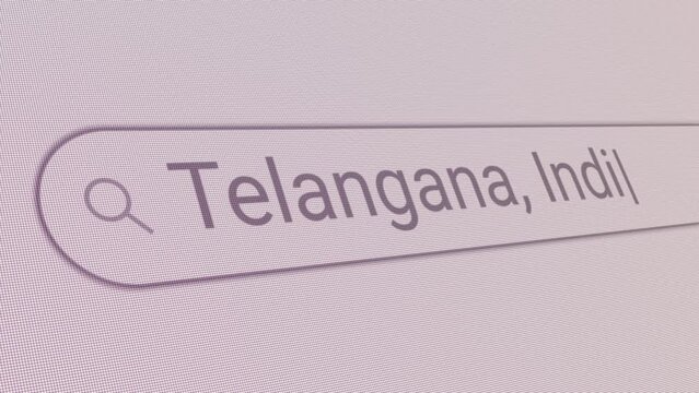 Search Bar Telangana India 
Close Up Single Line Typing Text Box Layout Web Database Browser Engine Concept