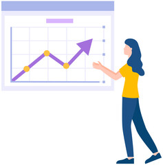 Women analysing diagrams, brainstorming. Marketing research results presentation. Colleagues discuss statistical indicators, business statistics. Female employees work with financial data analysis