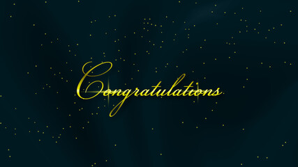 Fototapeta na wymiar Congratulations background with gold lettering