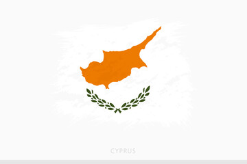 Grunge flag of Cyprus, vector abstract grunge brushed flag of Cyprus.