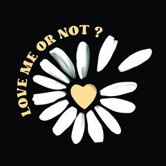 Daisy Flower Print with Slogan
