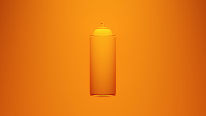 Orange Graffiti Spray Can Blue an Orange Background 3d illustration render