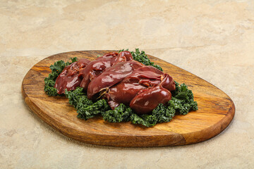 Raw chicken liver for cooking