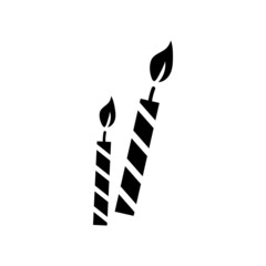 Candle icon design template vector isolated