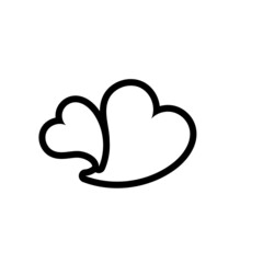 Heart icon design template vector isolated
