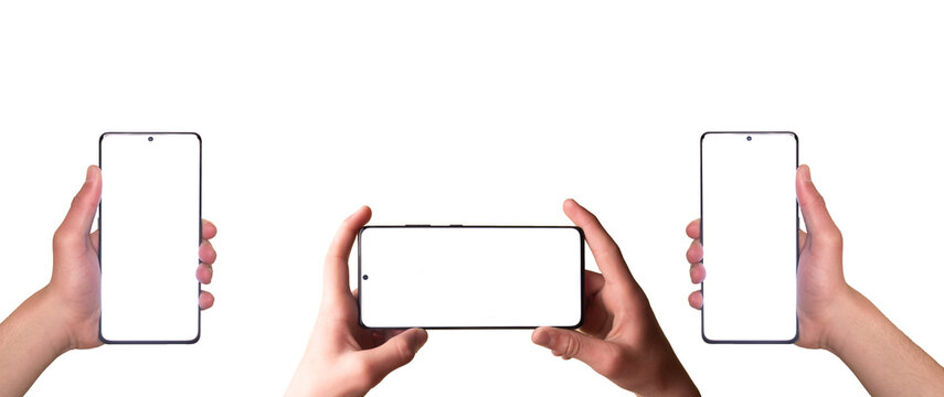 Smartphone similar to Samsung Galaxy with green screen for Infographic Global Business Marketing Plan, mockup model similar to Samsung isolated Background of ai digital investment economy - Clipping P