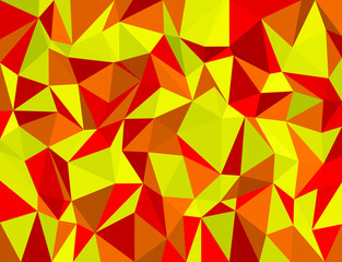 Obraz premium abstract of low polygon background randomize hot color tone