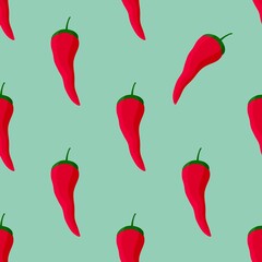 Vegetable seamless peppers pattern for fabrics and textiles and packaging and gifts and cards and linens and kids