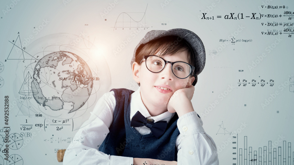 Poster education technology concept. edtech. ai (artificial intelligence). digital transformation.