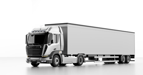 New modern heavy truck isolated on white © Photocreo Bednarek