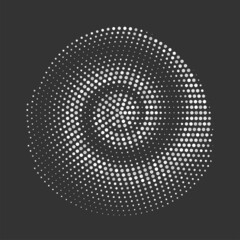 Abstract shape, consisting of dots.