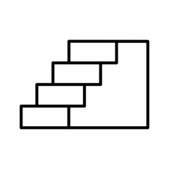 level stairs outline style icon