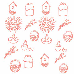 easter,easter eggs,spring holiday,resurrection holiday,chicken,newborn chicken,birth symbol egg,beginning,easter cake,easter bunny,spring flowers,easter wreath with easter eggs