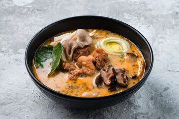 Traditional thai asian spicy coconut milk soup