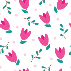 Seamless floral background for fashion, wallpaper, print, textile. Multicolored vector illustration for design. Summer. Spring
