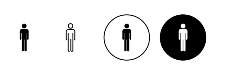 Man icons set. male sign and symbol. human symbol