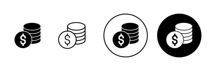 Money icons set. Money sign and symbol