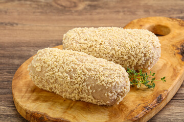 Raw chicken cutlet for roast