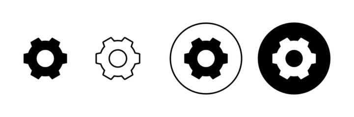 Setting Icons set. Cog Settings sign and symbol. Gear Sign