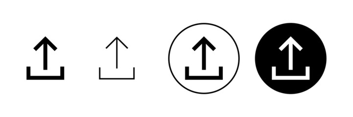 Upload icons set. load data sign and symbol
