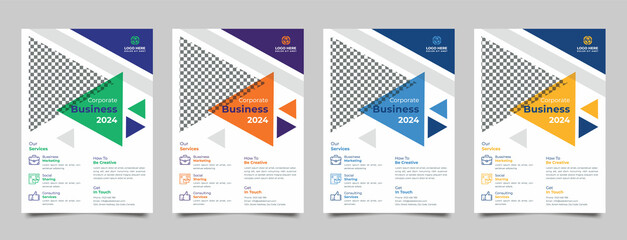 A4 format flyer or brochure for corporate business advertising vector abstract design, annual report or modern leaflet, cover or presentation corporate trendy style.
