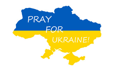 Pray For Ukraine. Vector Illustration