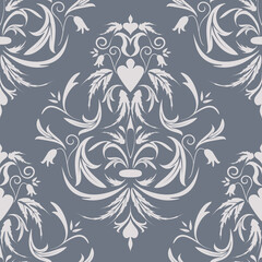 Elegant texture for wallpapers, damask, background, seamless pattern, EPS8 - vector graphics.